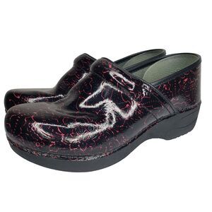Dansko XP 2.0 Professional Clogs Size 41 US 11 Pink Black Floral Womens Shoes